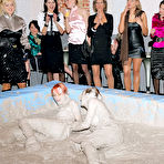 Third pic of Barbara Sweet and the girls get mud wrestling match started with their clothes on 