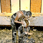 Third pic of Christina Lee and Melissa Ria turn the restaurant into a messy room covered in mud 
