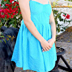 First pic of Dakota in a Blue Summer Dress