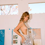 First pic of Nastasia Celeste sexy artist strips nude in her art studio