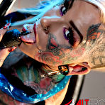 Third pic of Tattoo Artist Evilyn Ink Smoking Photoshoot