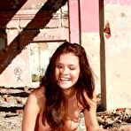 Third pic of Liza J Is An Enticing Brunette And She Is Posing All Naked In Urban Ruins Somewhere In Town / DefineBabe.com