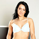 First pic of Slim Cuddly Brunette Adriana Blue Bares Her Sexy Lingerie Spreading Her Smooth Pussy Lips / DefineBabe.com