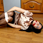 Second pic of Beautiful Woman gagged, bound and in peril!