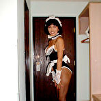First pic of SexMyWife.com - Maid-Up Black Mesh Pantyhose