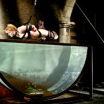 Second pic of Claire Adams smothers and fucks her slave Vendetta in the dungeon equipped for water bondage