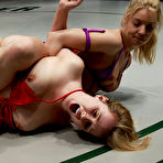 First pic of Addison Heart and Hollie Stevens wrestle in their bare skin and dominate
