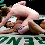 Third pic of Two strong muscle women Jade Marxxx and Wenonas Worlds wrestle in their bare skin