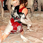 Third pic of Dark haired elegant lady Anita Queen loves all-girl parties, wrestling and mud