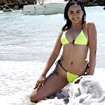 Second pic of BikiniFanatics - Cute Latina model strips on the beach!
