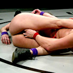 Second pic of Stronger Vendetta takes advantage of Harmony Rose during nude wrestling match