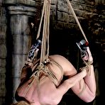 Third pic of Sexy Livia Choice gets rope bound and suspended by aged rope master Lew Rubens