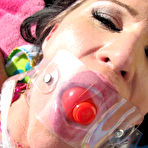 Second pic of Black Haired Milf Kendra Secrets Gags And Gets Her Asshole Brutally Stretched Outdoors / DefineBabe.com