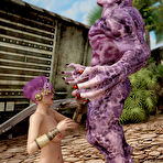Second pic of 3DX Joy | Purple Mutant Doggy Sex