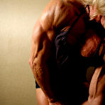 First pic of Female bodybuilder Clarkflex with amazing hard muscle body poses in her bare skin