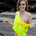 Second pic of Short-haired blonde wears insanely bright clothes and fucks random dudes - IamXXX.com