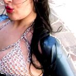 Fourth pic of Dirty Angelina | Latex & Chains Blowjob & Handjob with Rubber Gloves – Fuck my nasty Mouth – Cum on my Chain-Tits