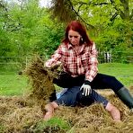 First pic of Miss Nica Nordic Fetishclips | Rubber boot mistress presses slave face into manure