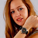 First pic of WatchGirls.net | Jennifer wearing a Citizen diver's watch