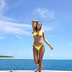 Fourth pic of Melena Maria In Yellow Bikini