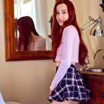 First pic of Sherice Petite Redhead Strips In Reflection by Alex Lynn for MetArt