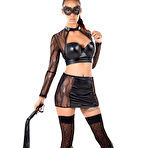 First pic of Calypso Masked Dominatrix in Leather