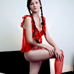 Third pic of Emily Bloom red socks at ErosBerry.com - the best Erotica online