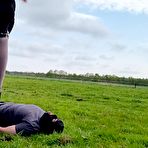 Fourth pic of Miss Nica Nordic Fetishclips | With the slave face into the horse manure