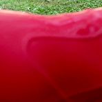 Third pic of Rubbertits | Wetlook ass in the park Pt.02 - Rubber boot worship