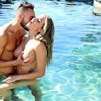 Second pic of Ella Reese enjoys energetic poolside sex with her neighbor