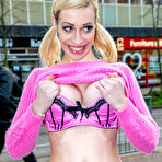 Third pic of Chessie Kay wetting her pants and flashing her boobs in public