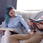 Fourth pic of She Is Nerdy - Bluehaired teen Rebecca Nikson hot gentle fuck - AmateurPorn