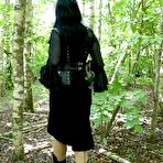 First pic of mystical-girl.com | in the forest with a dress and a gas mask