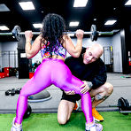 Second pic of Brianna Bourbon gets drilled by her personal trainer in the gym