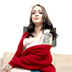 First pic of Inked girl Kira Clark unveils her big tits in high-heeled shoes | NakedWomenPhotos.net