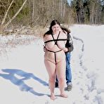 Second pic of Bondge Aspect | BBW Natasha in the snow bondage