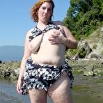 First pic of Chubby Loving - Young BBW Posing Outdoors On Coast