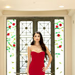 First pic of Mia Ventura looking elegant and absolutely stunning in and out of a long red gown