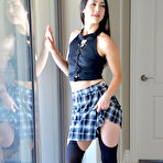 First pic of Isabel in a Plaid Skirt