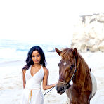 Fourth pic of Putri Cinta in a Sheer Dress at the Beach