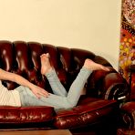 Fourth pic of Bondge Aspect | A blonde's introducing and foot show