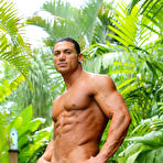 Second pic of Gay muscle boy posing nude - free poolside photoset 5 with Rico