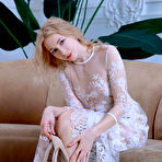 First pic of Emily Cade in Sheer Lace Dress