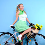 First pic of Hayley Marie Bike Strip Pinup WOW - Cherry Nudes