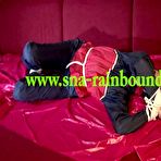 First pic of ShinyNylonArts Rain Bound | Get 2 Videos with Lucy bound and gagged enjoying her shiny nylon Rainwear from our 2021 Archive