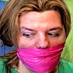 Fourth pic of tied-and-gagged.com | 38 Yr OLD SOCIAL WORKER GETS HANDGAGGED, MOUTH STUFFED, CLEAVE GAGGED, TIED WITH RAWHIDE, WRITES RANSOM NOTE, WRAP BONDAGE TAPE GAGGED AND GAG TALKS