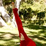 Third pic of Hot Yoga Babe in Red Tights