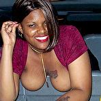 Second pic of Black chick amateur posing in the car