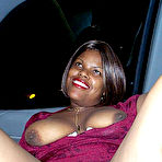 Third pic of Black chick amateur posing in the car