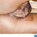 Fourth pic of Fat black pussy all covered with hair here